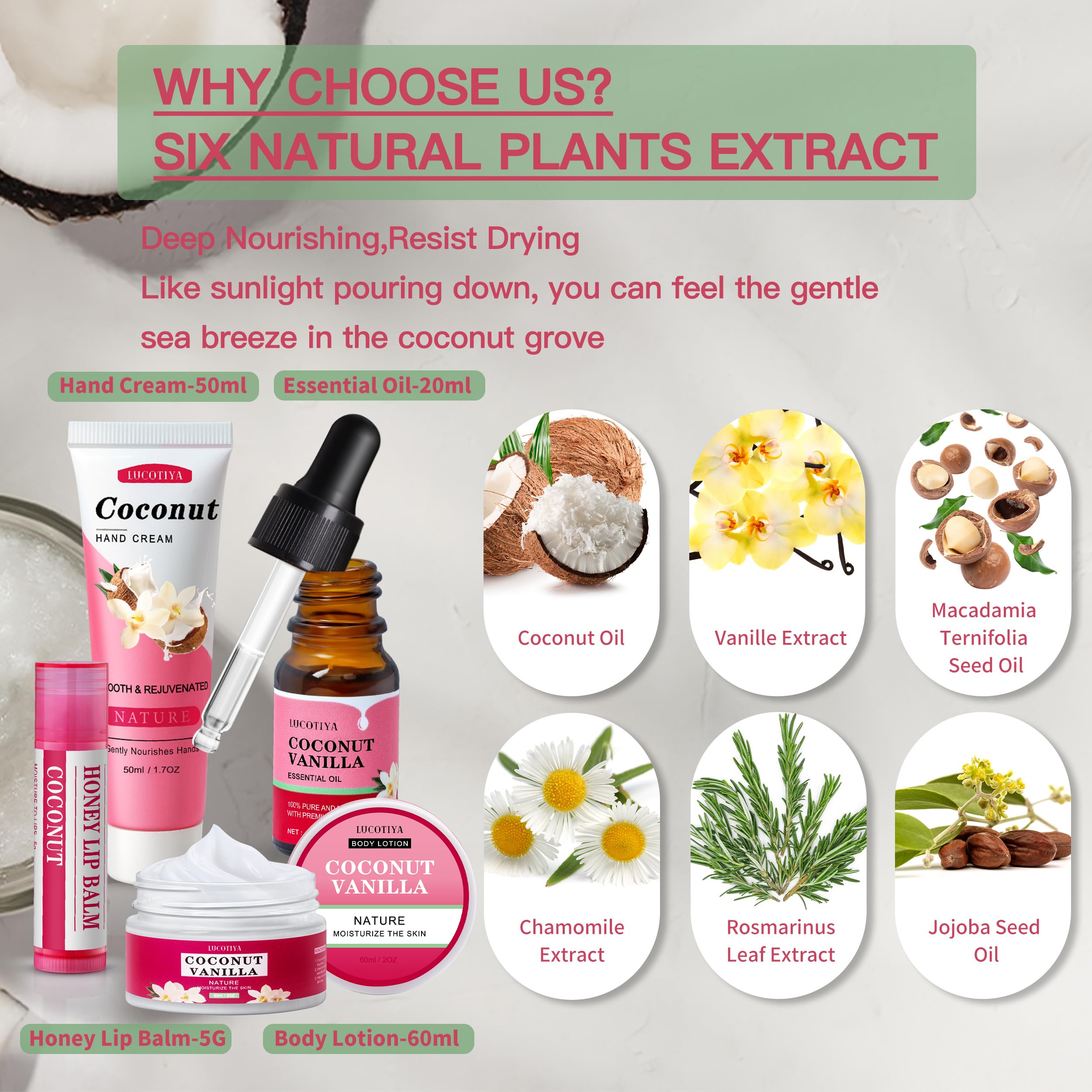 LUCOTIYA hand cream vanilla coconut for daily skin nourishment