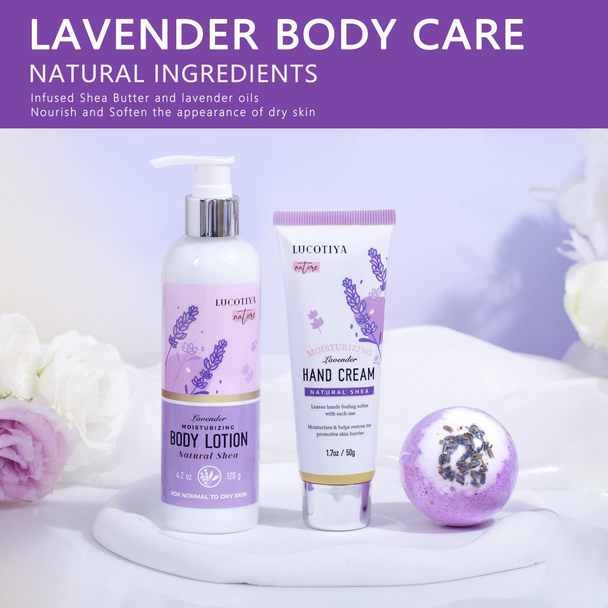 LUCOTIYA lavender bath bomb – fragrant fizzy soak for relaxation
