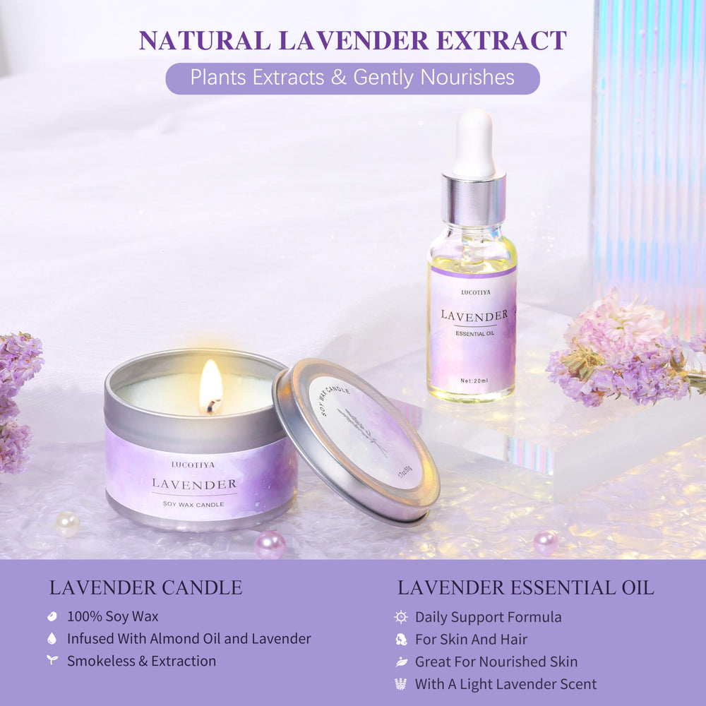 LUCOTIYA lavender-candle-50g gentle ambiance for unwinding rituals.