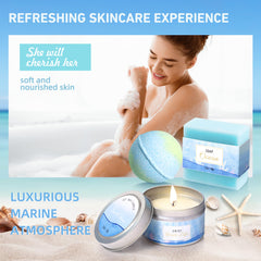 LUCOTIYA ocean-scent soap offers nourishing lather for refreshed, hydrated skin after a long day.