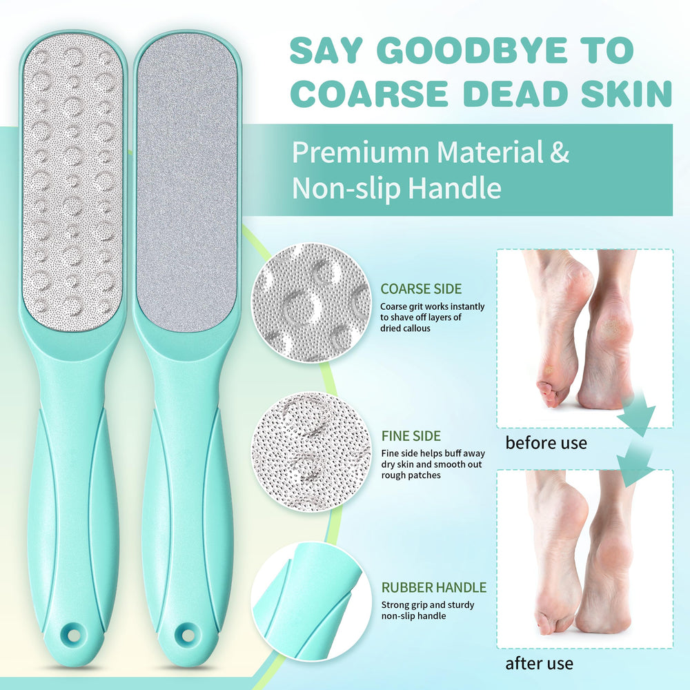 LUCOTIYA foot file helps remove calluses for softer heels.