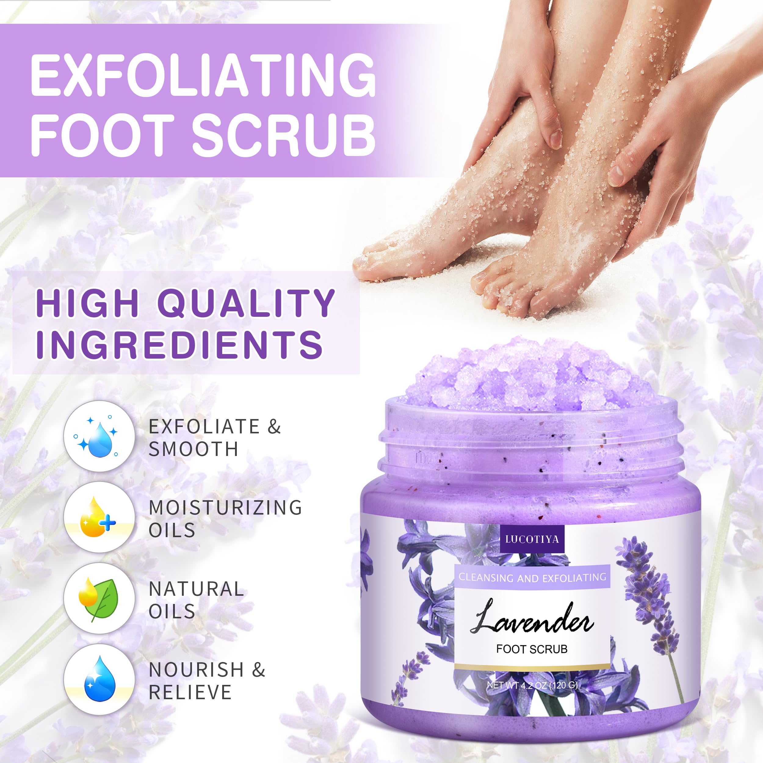 LUCOTIYA Two-Sided Callus Remover for Feet eases rough skin with coarse and fine surfaces
