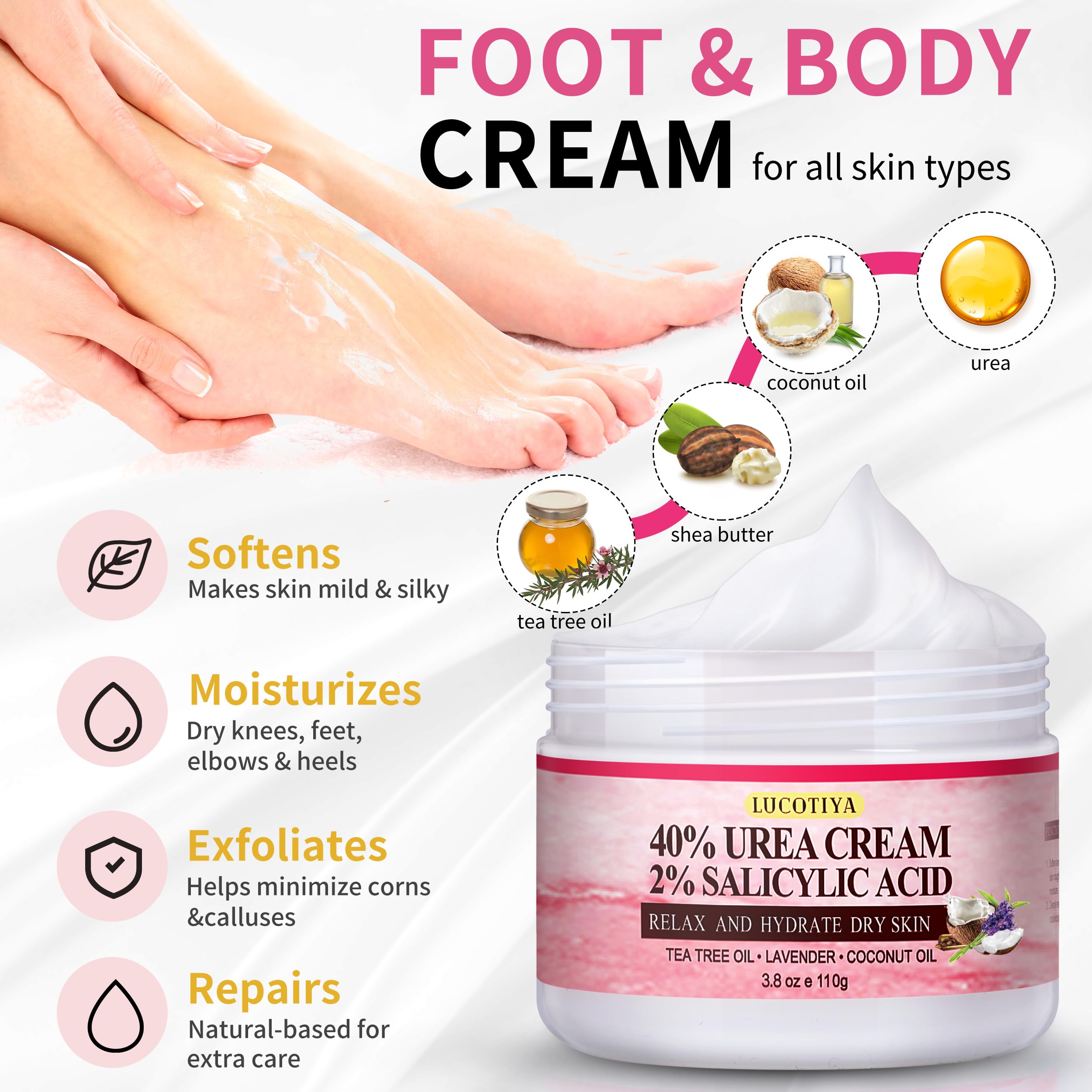 Luctiya foot file callus remover — smooths rough skin and stubborn calluses.