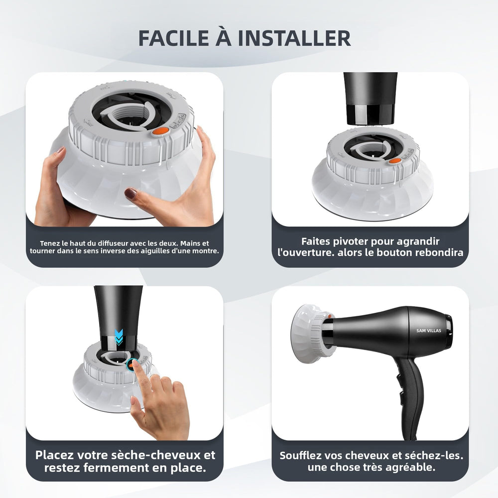 Ludvento diffuser reduces frizz while delivering smooth, controlled airflow.