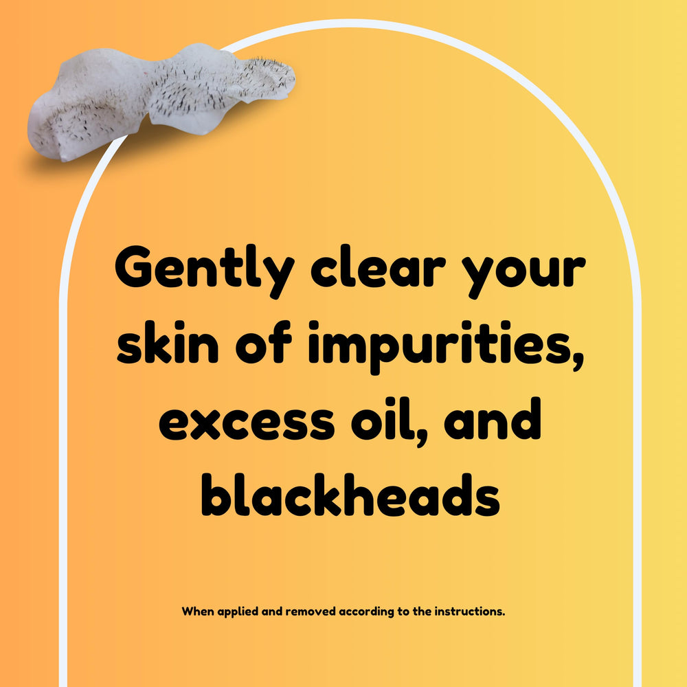Luelle Pore Strips drying on skin revealing impurities and refined pores