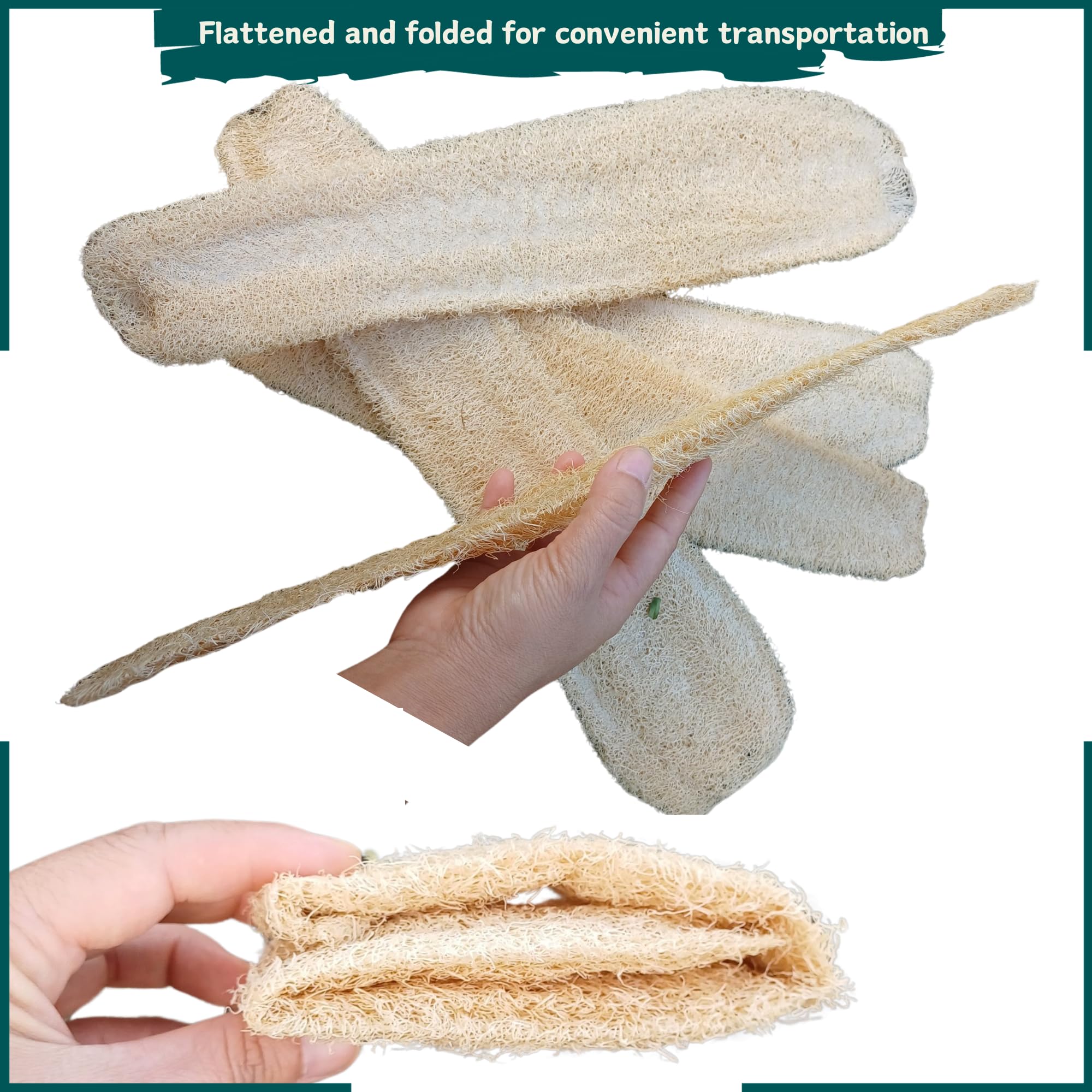 LUFAFY natural loofah sponge close-up highlighting plant-based fibers for skin-friendly cleansing.