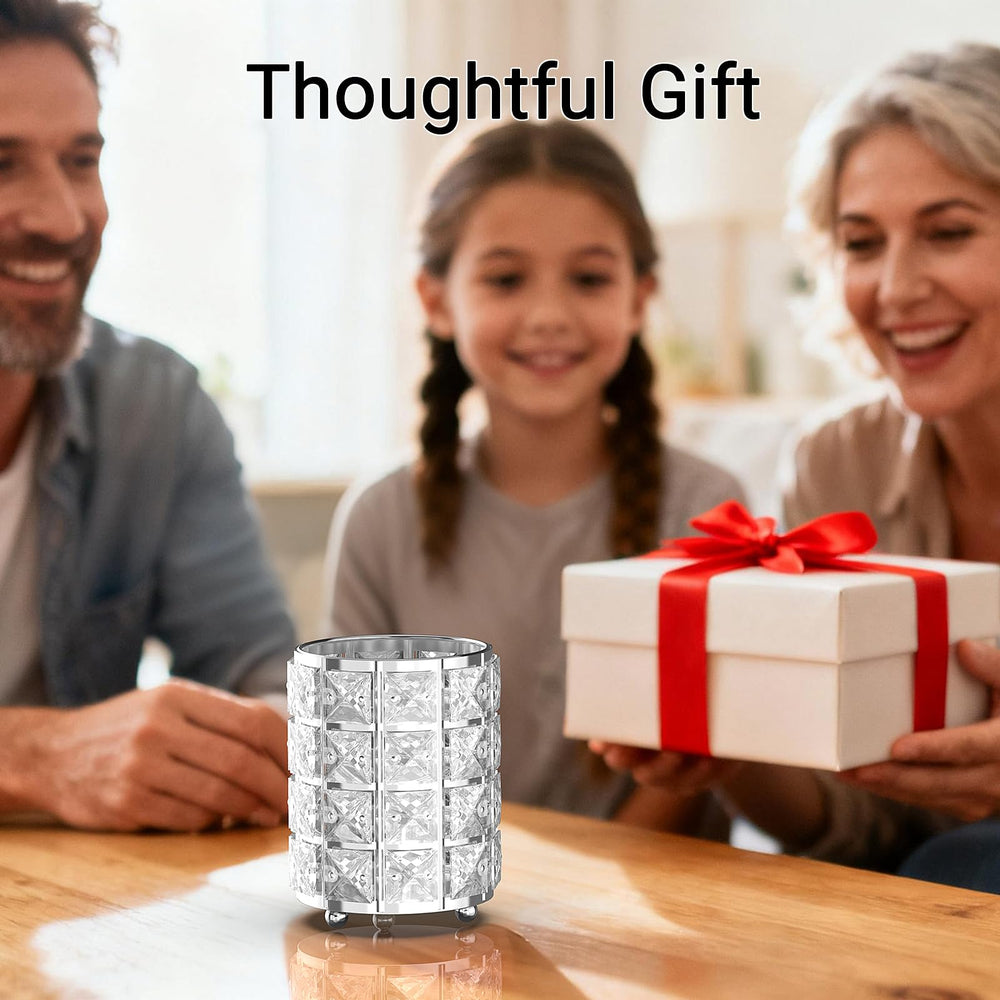 LUGUNU gift-worthy crystal holder enhances home or office decor.