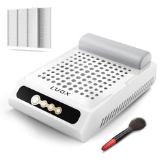 L'UGX Rechargeable Nail Dust Collector front view highlights cordless convenience for on-the-go manicures.
