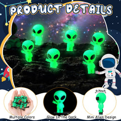 Luinabio alien hair clip glow green, bright accent at music festivals