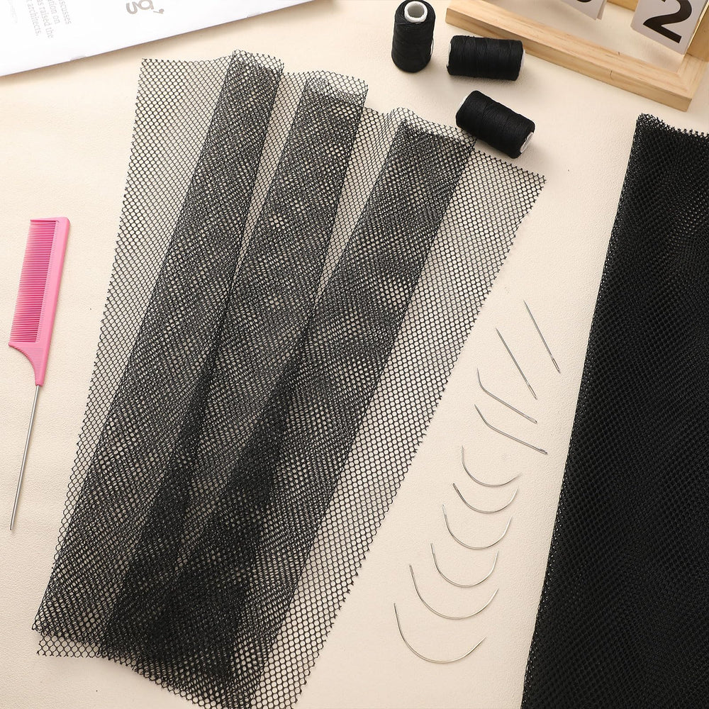 Luinabio black wax thread 120m for long, smooth sewing runs in hairpieces