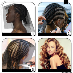 Luinabio small J-shaped needles help thread tight knots for secure extensions