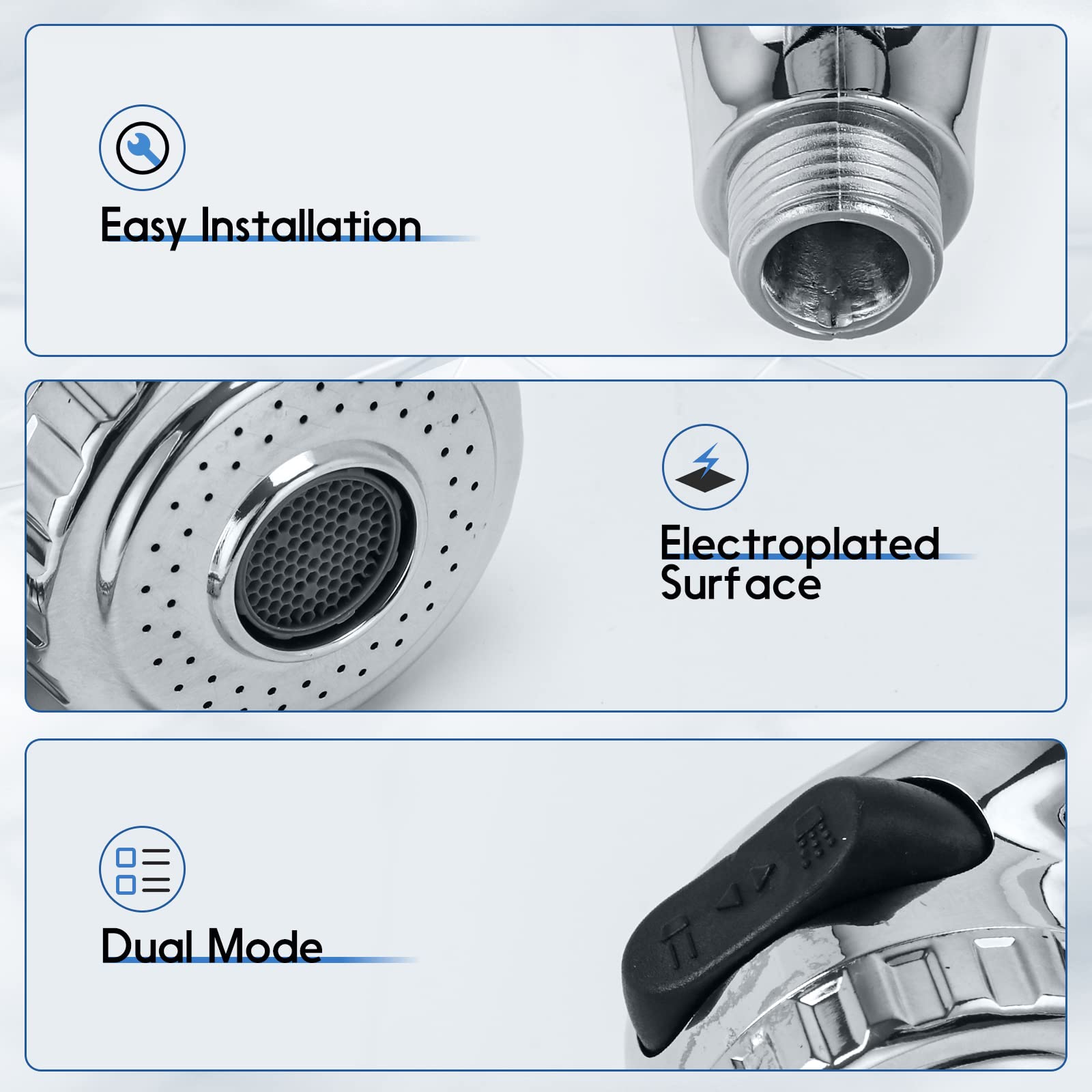 LukLoy micro-nozzle technology delivers higher water pressure while saving water