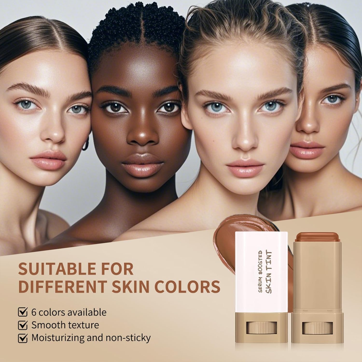 Lulesi Beauty Balm Serum Tint swatch on arm demonstrates buildable coverage