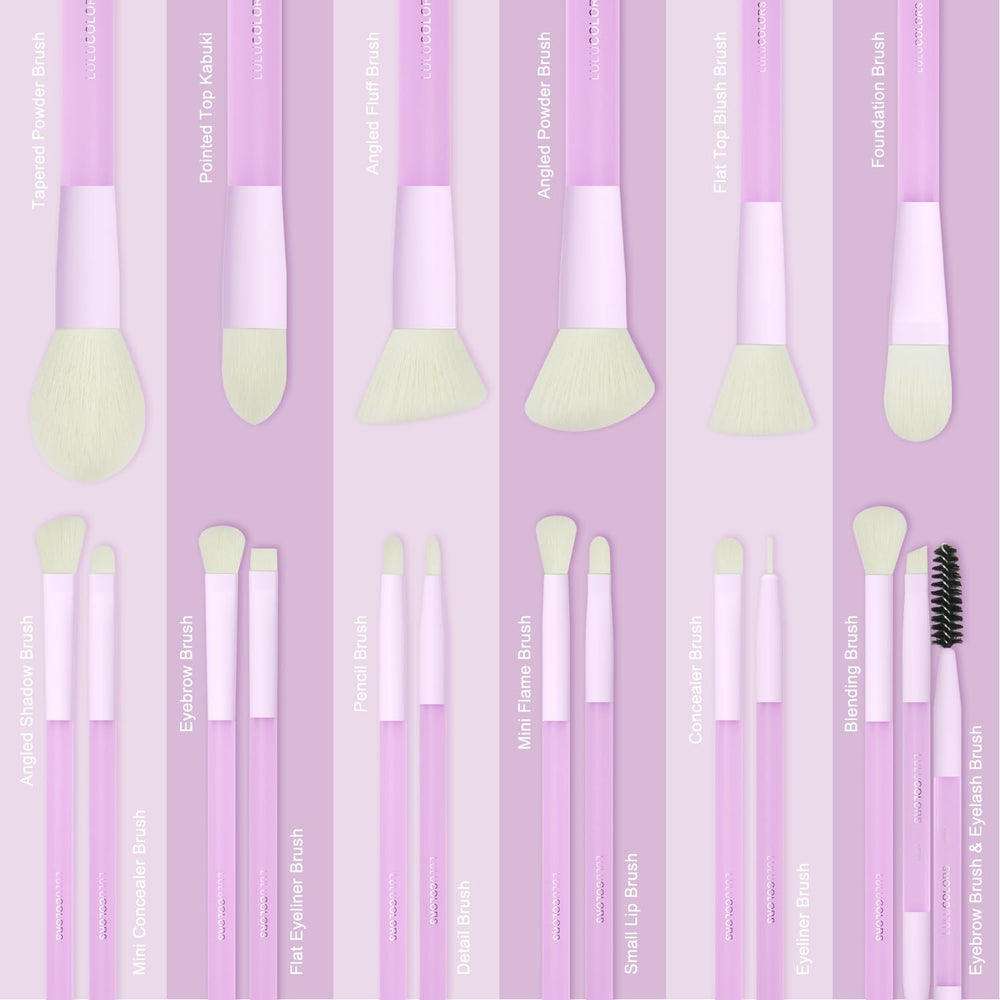 LULUCOLORS dual ended eyebrow and eyelash brush helps precise shaping.