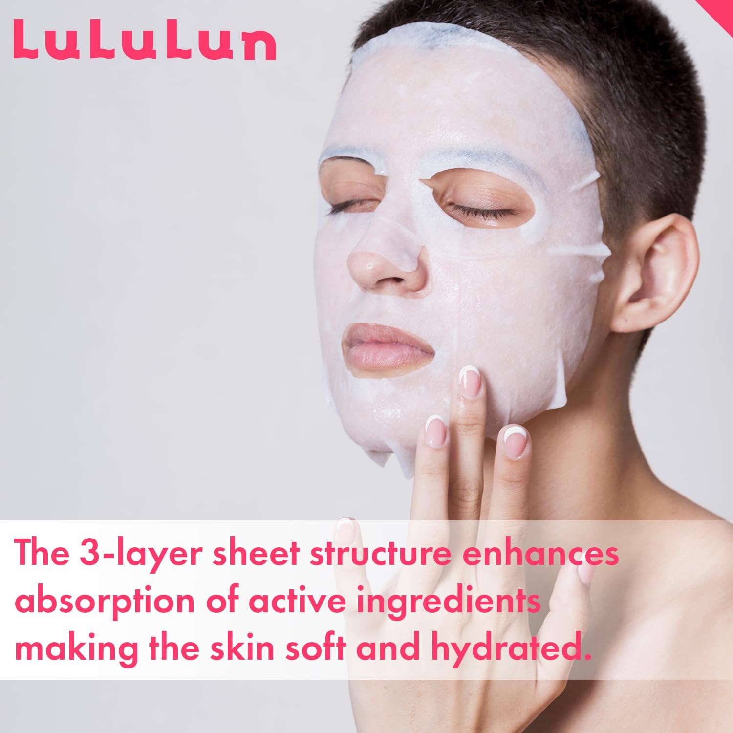 Lululun organic honey extract emphasizes moisture lock-in for supple skin.
