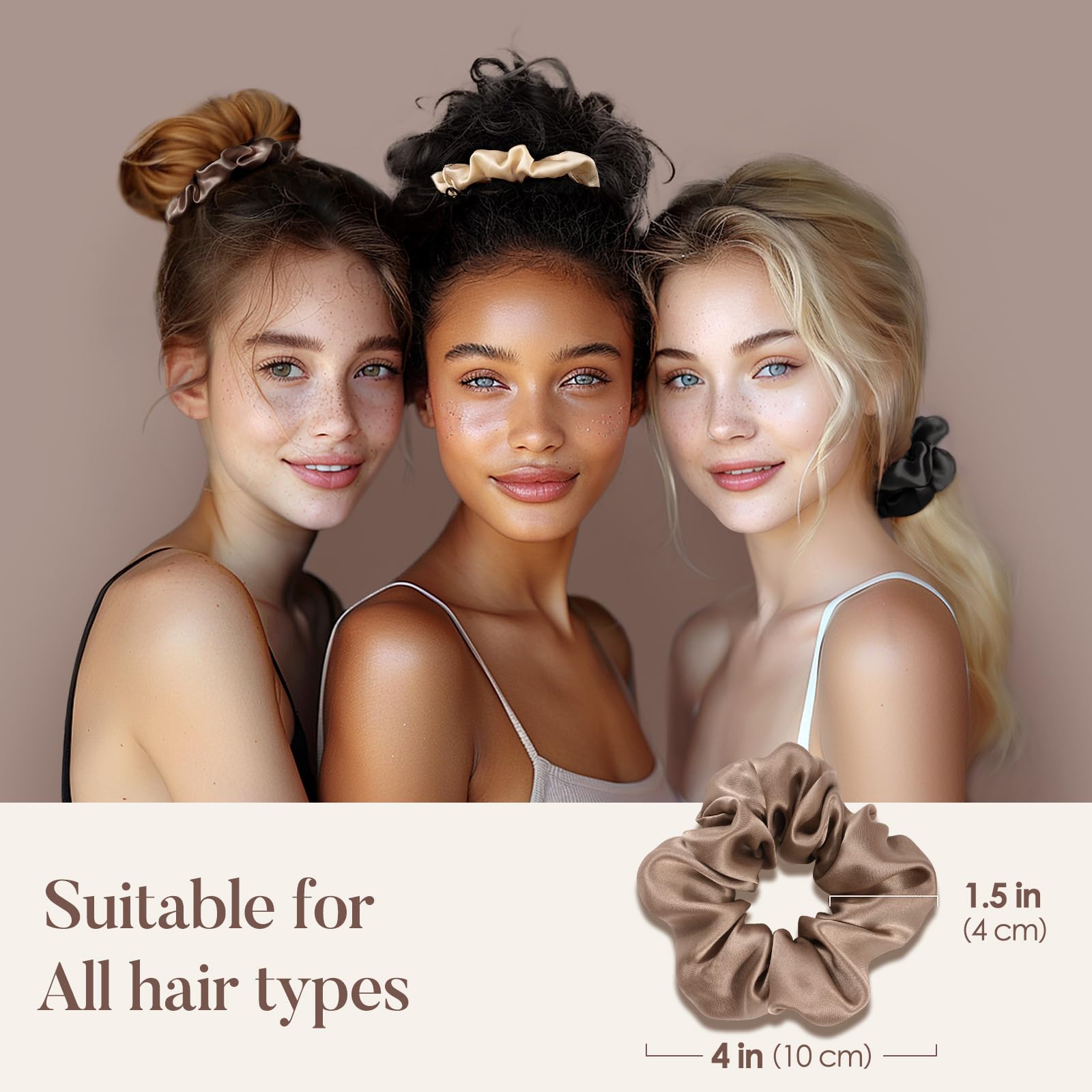 LULUSILK silk scrunchies durable elastic inside ensures lasting grip with minimal wrapping