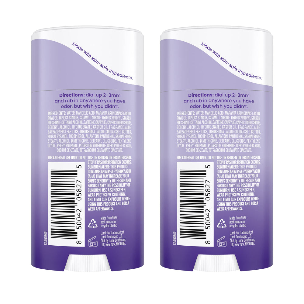 Lume 2-pack packaging view shows value and convenience for daily use.