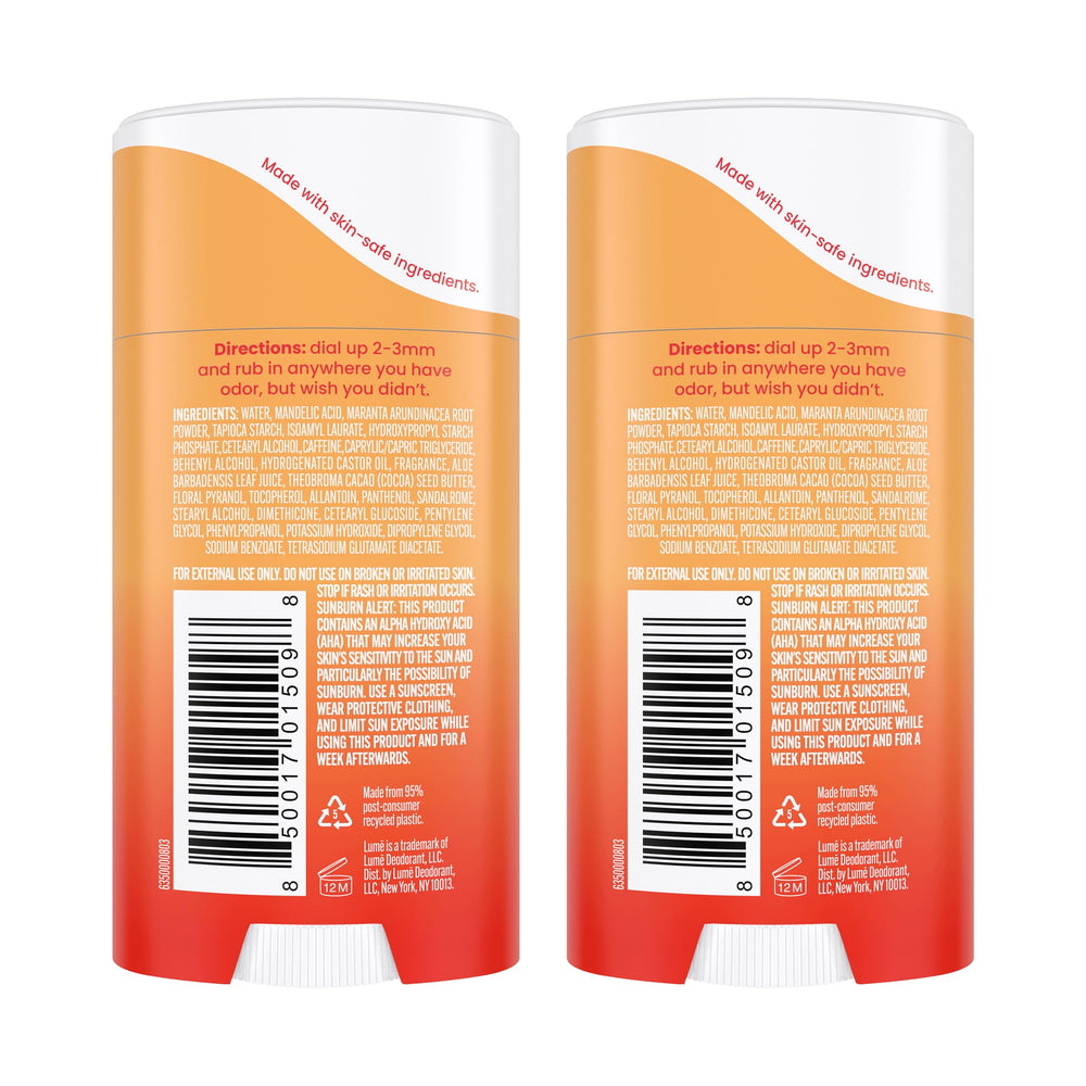 Lume 72-hour odor control claim on packaging or product visuals.