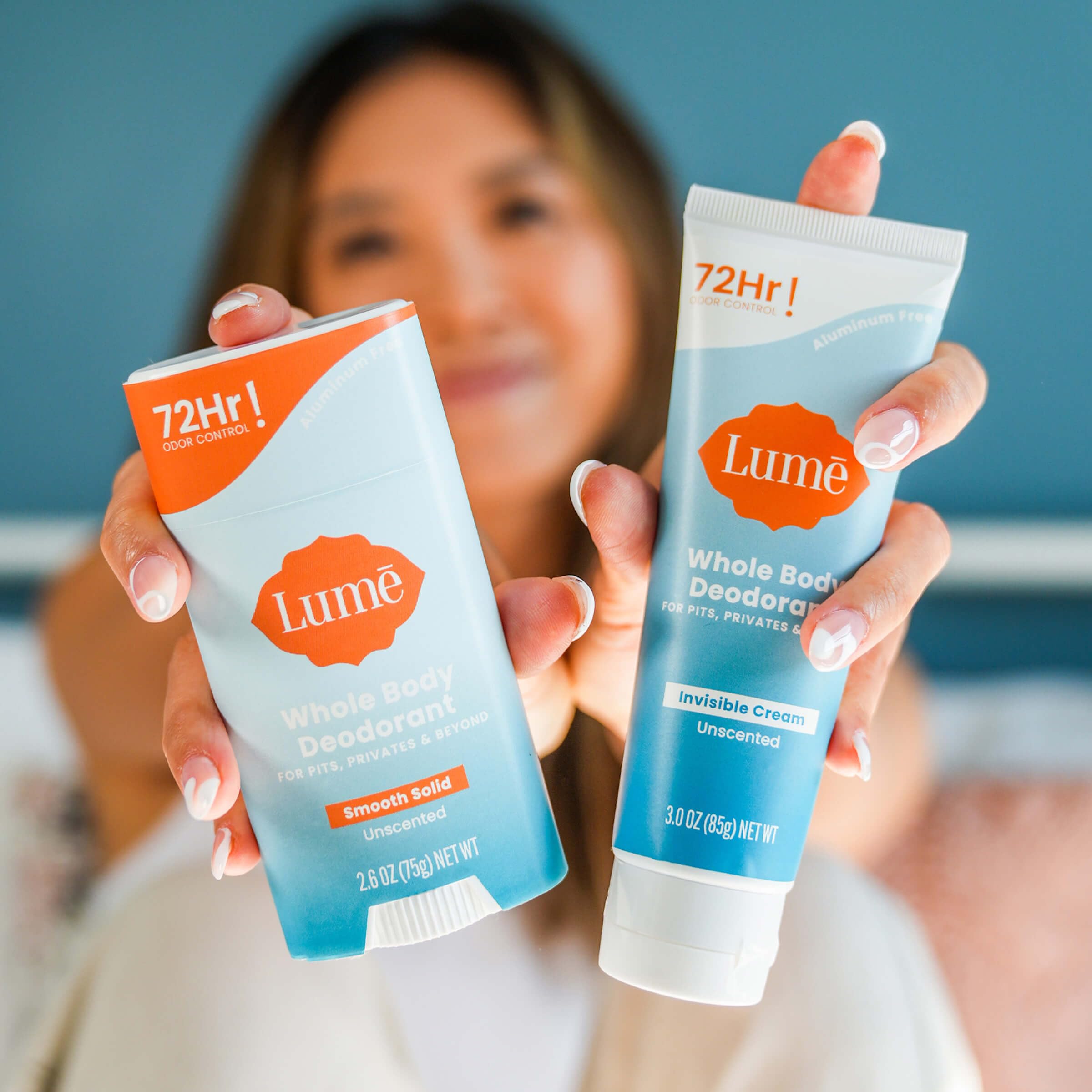 Lume acidified body wash mini provides gentle cleanse and odor-friendly refresh.