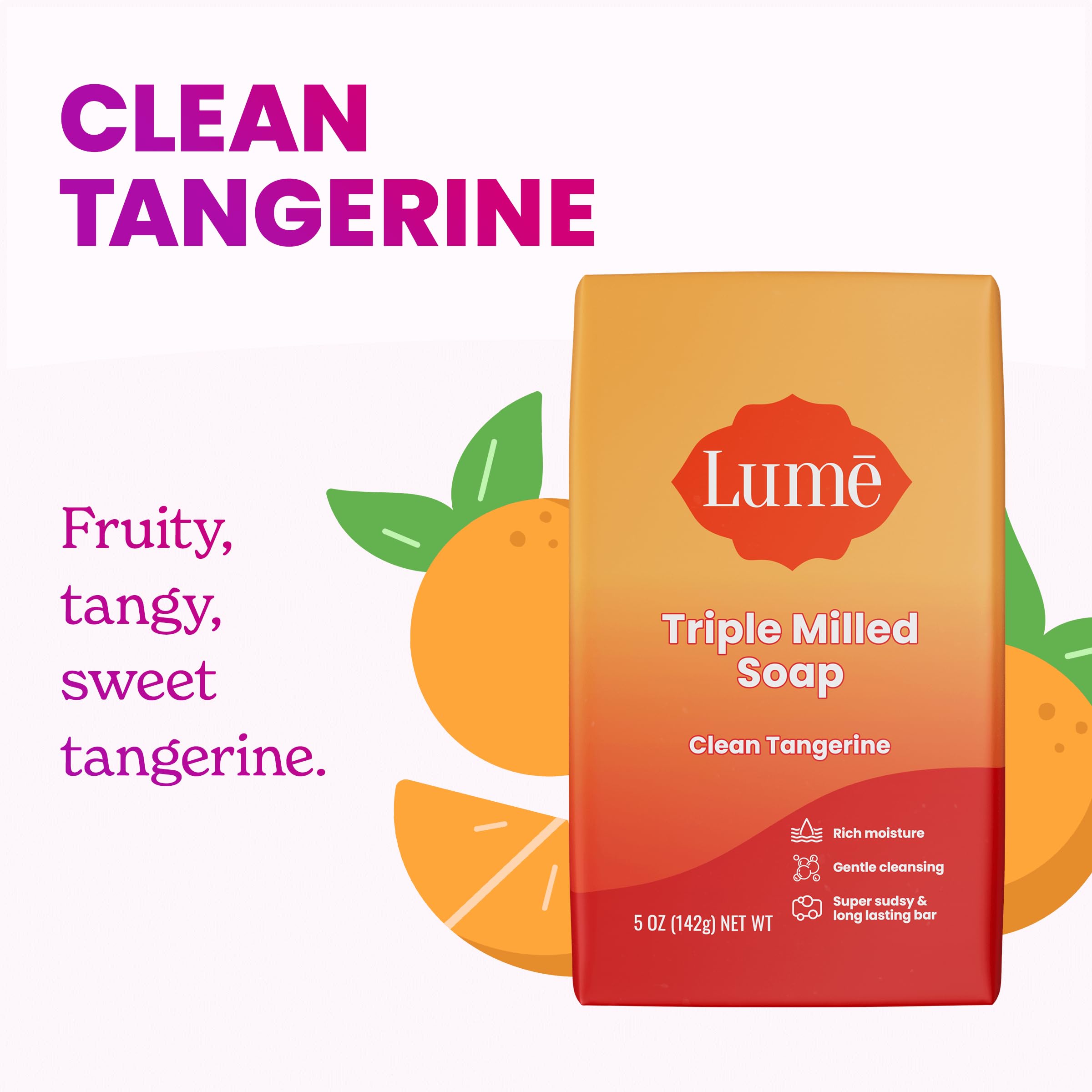 Lume aluminum-free and baking-soda-free formula supports gentle skin care.