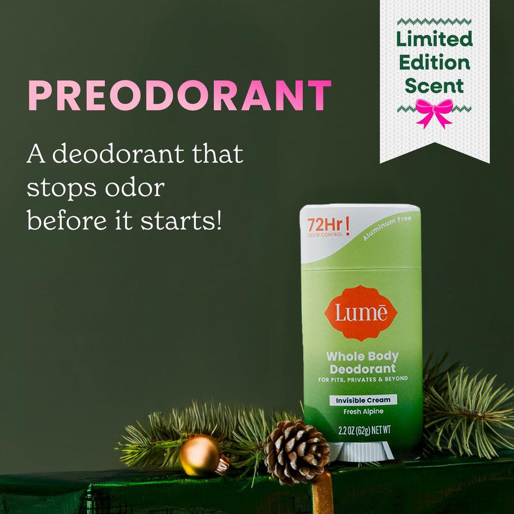 Lume application underarm swatch demonstrates quick, comfortable odor control for daily wear.