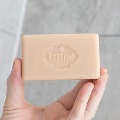 Lume clean tangerine scent bubbles conveying bright, uplifting citrus aroma