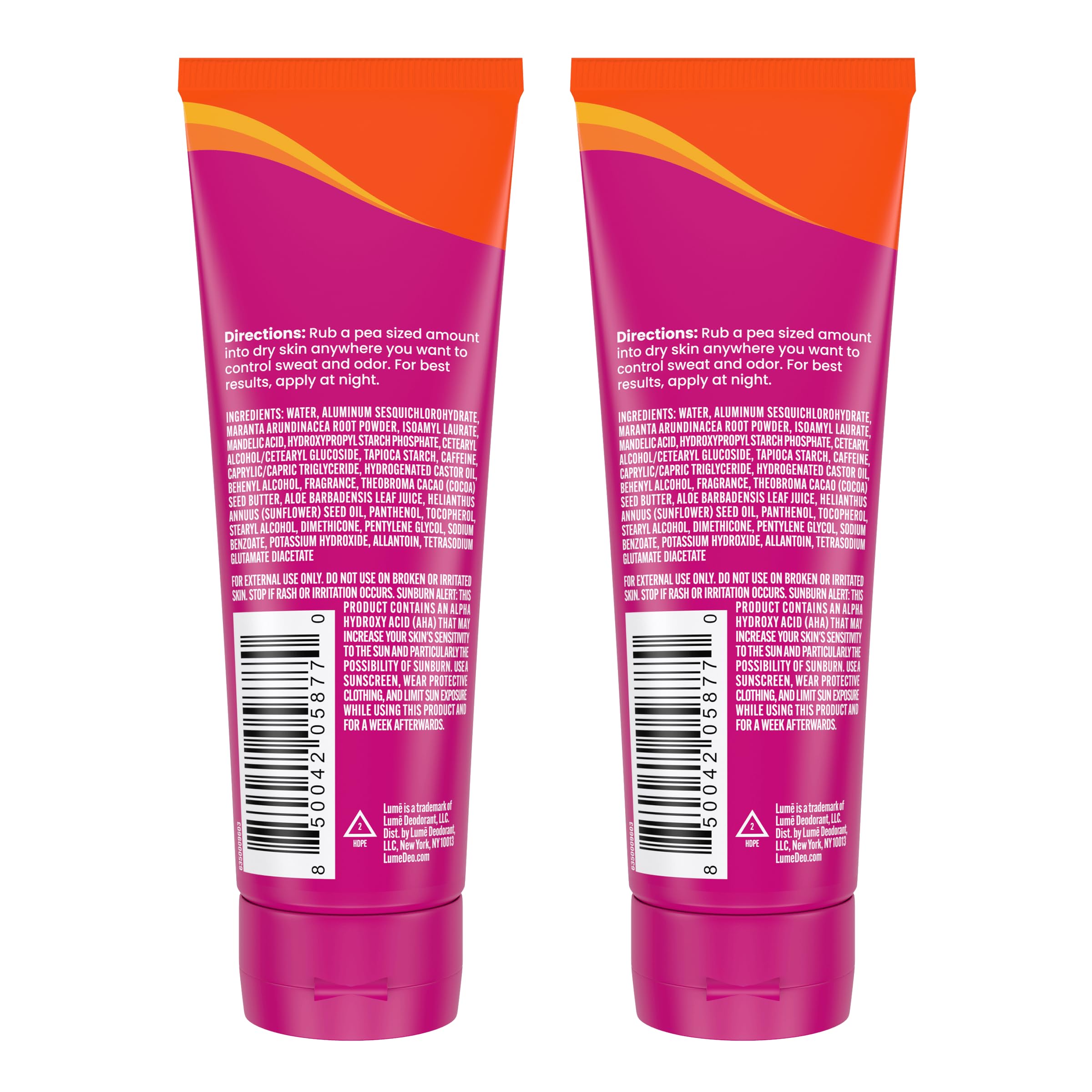 Lume clean tangerine cap showing bright citrus fragrance