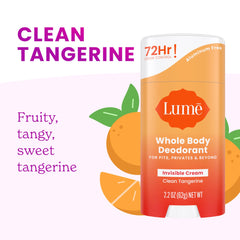 Lume clean Tangerine scent close-up displaying bright citrus aroma