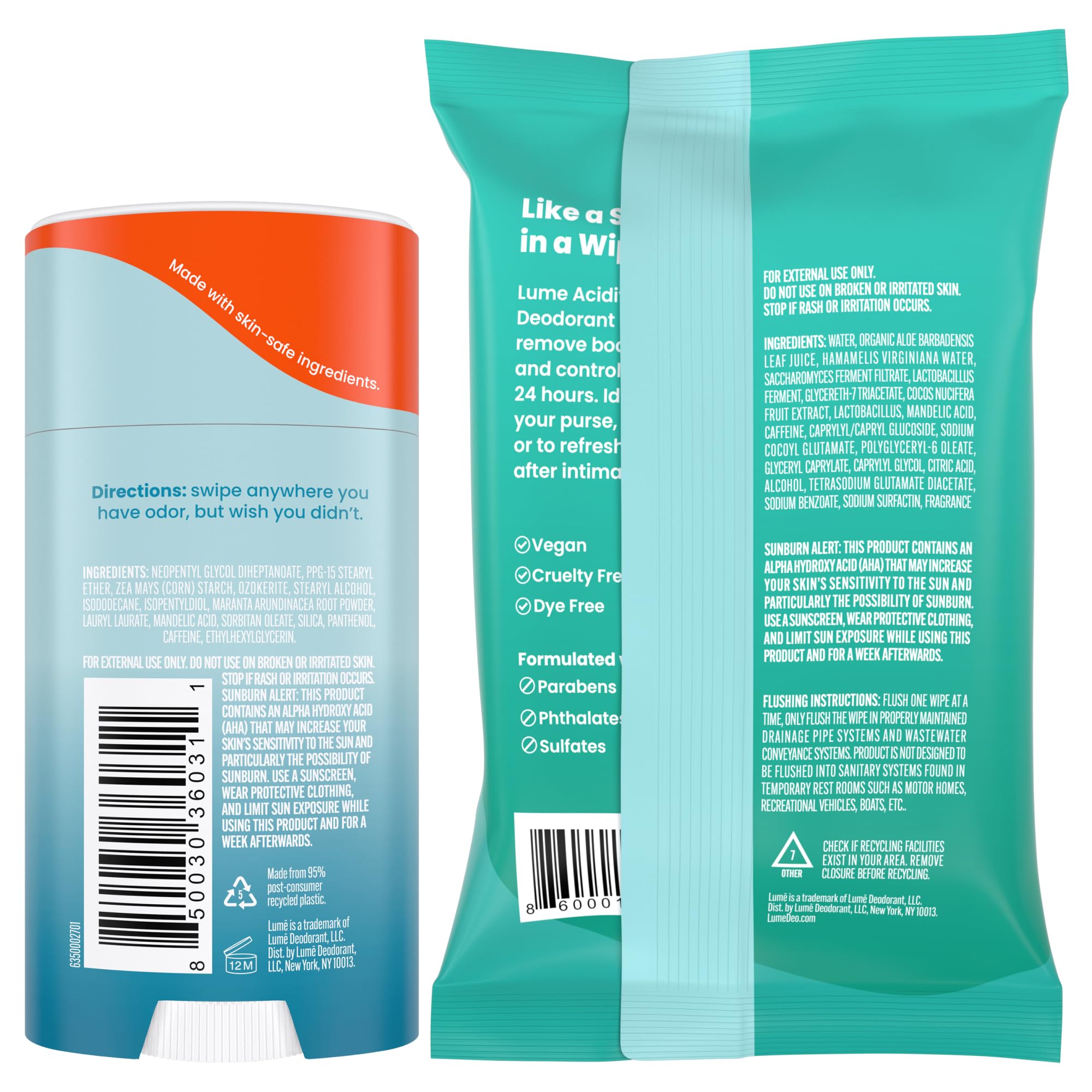 Lume compact travel-pack offers discreet odor control while traveling.
