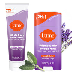 Lume cream tube Lavender Sage 3oz for smooth, skin-safe odor reduction