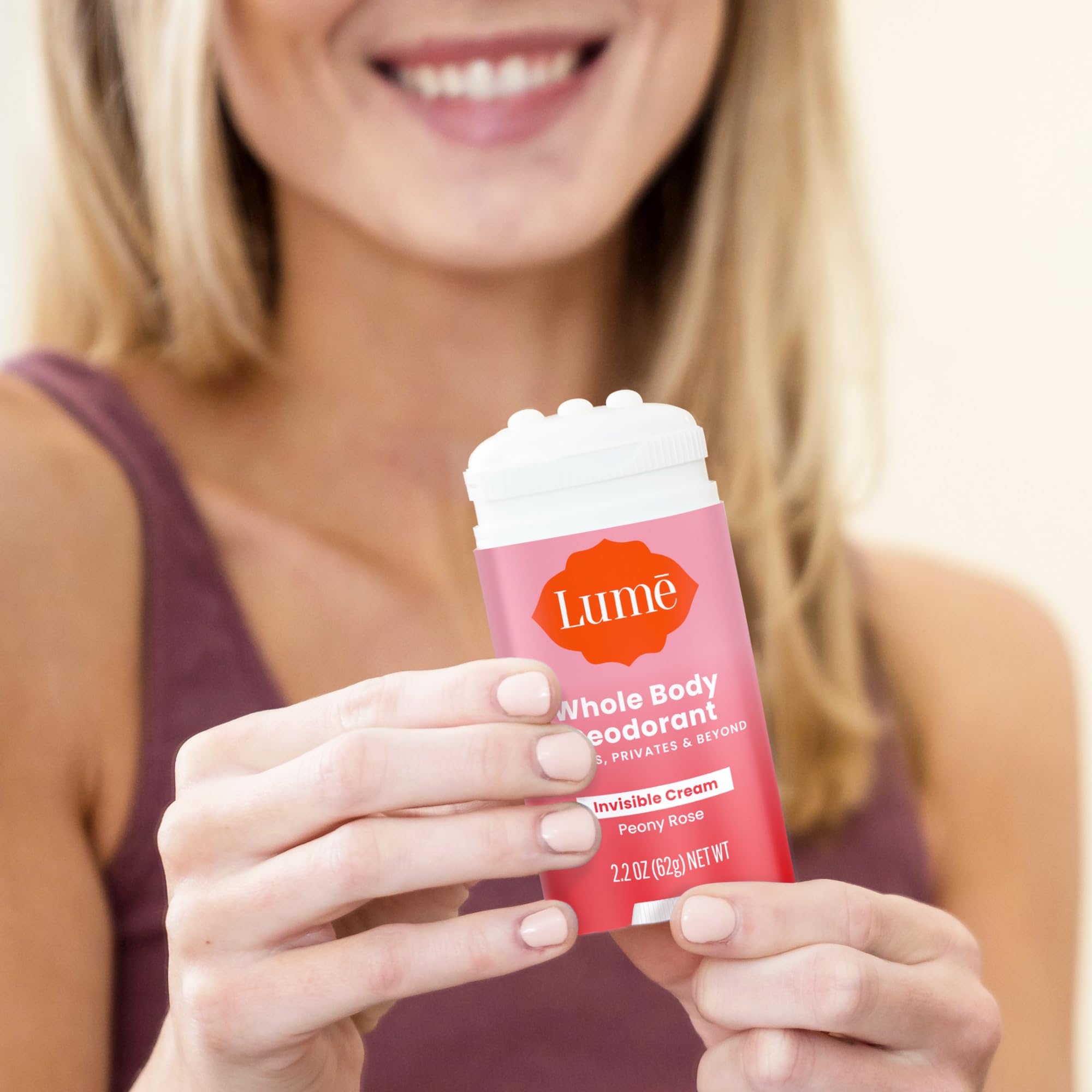 Lume Deodorant Cream Stick private-parts use for sensitive-skin care and odor control.