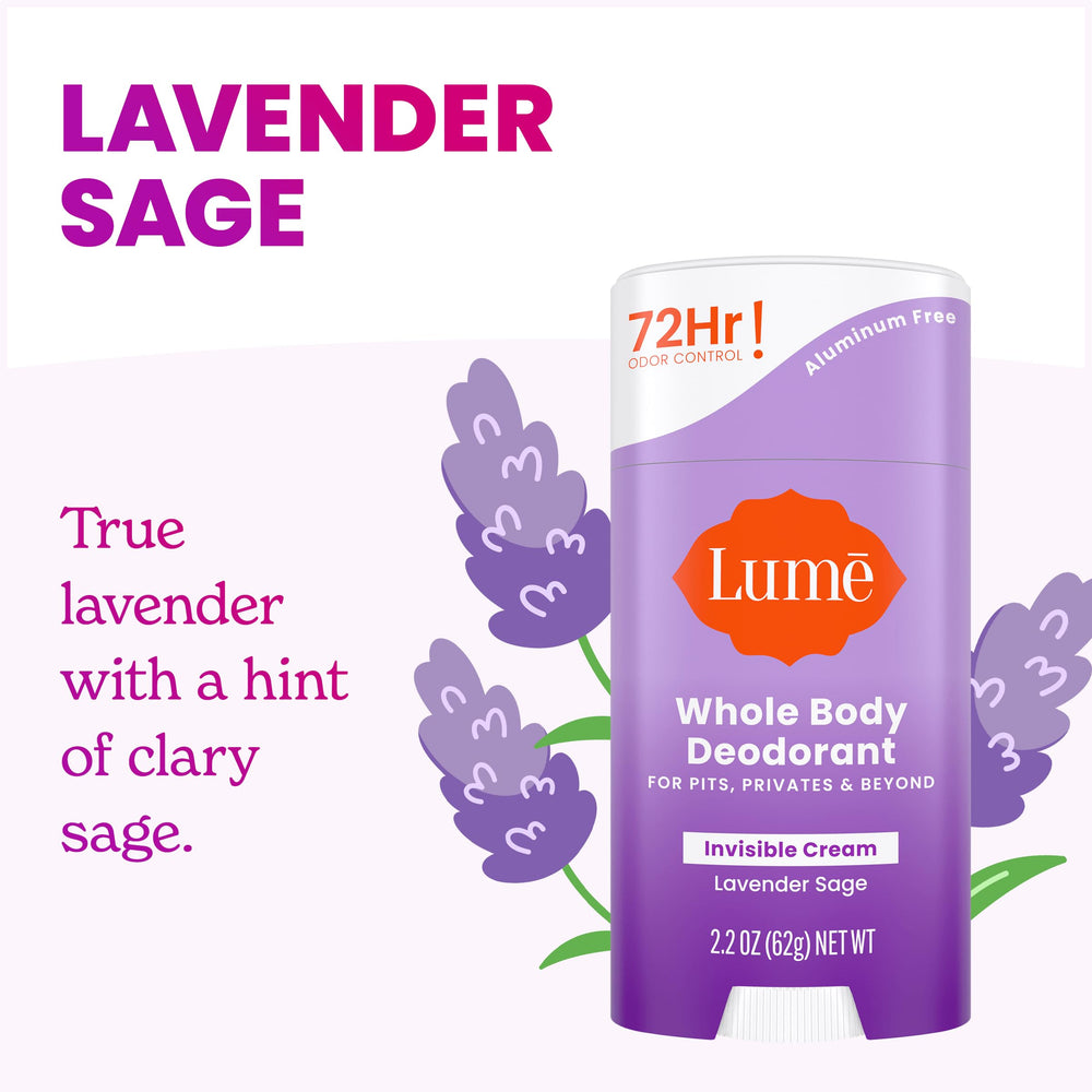 Lume deodorant cream stick private parts delivers gentle protection all day.