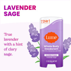 Lume deodorant cream stick private parts delivers gentle protection all day.