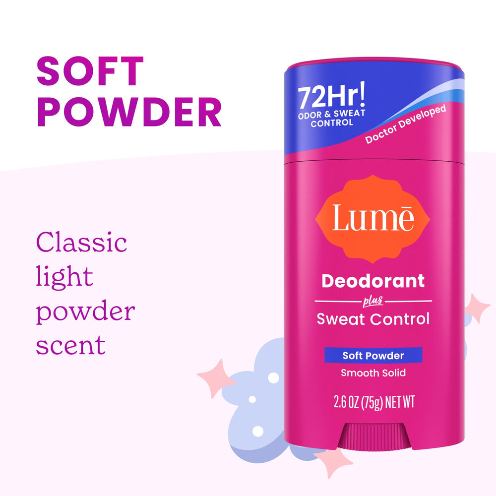 Lume Deodorant Plus pack of 2 convenience for home and travel