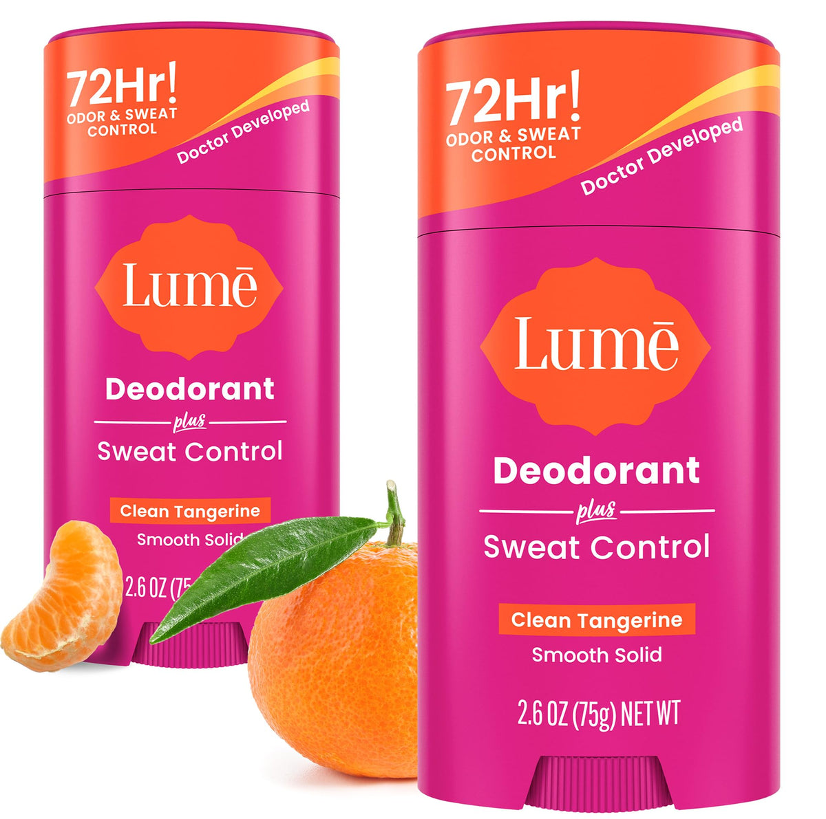 Lume Deodorant Plus Sweat Control smooth solid stick keeps you fresh all day
