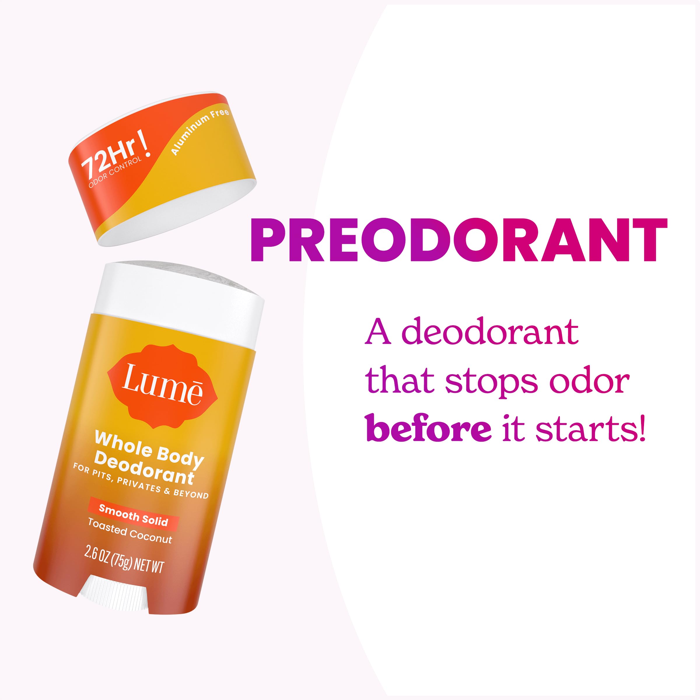 Lume gift set front packaging showcases complete odor-control routine