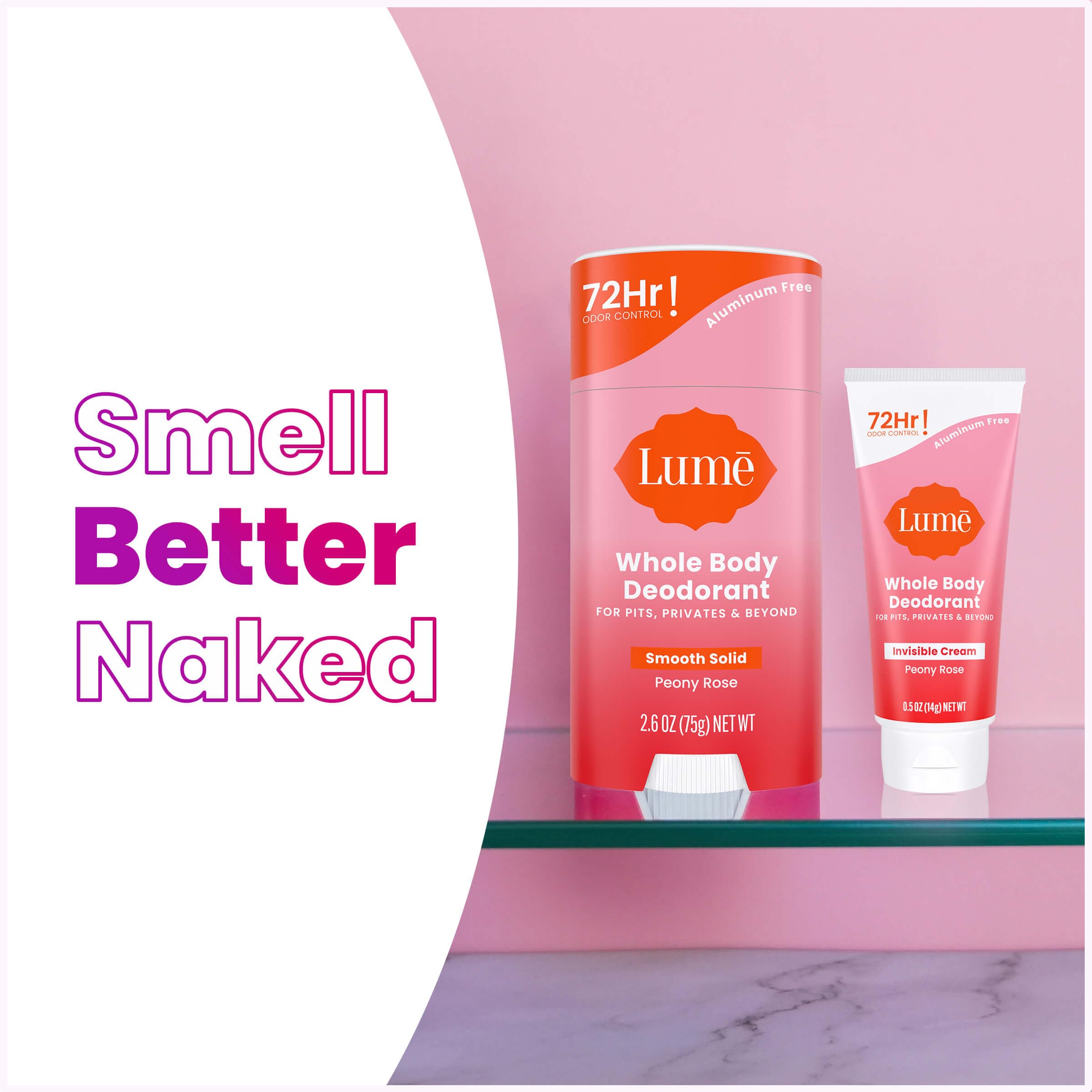 Lume hypoallergenic baking-soda-free benefits for sensitive areas