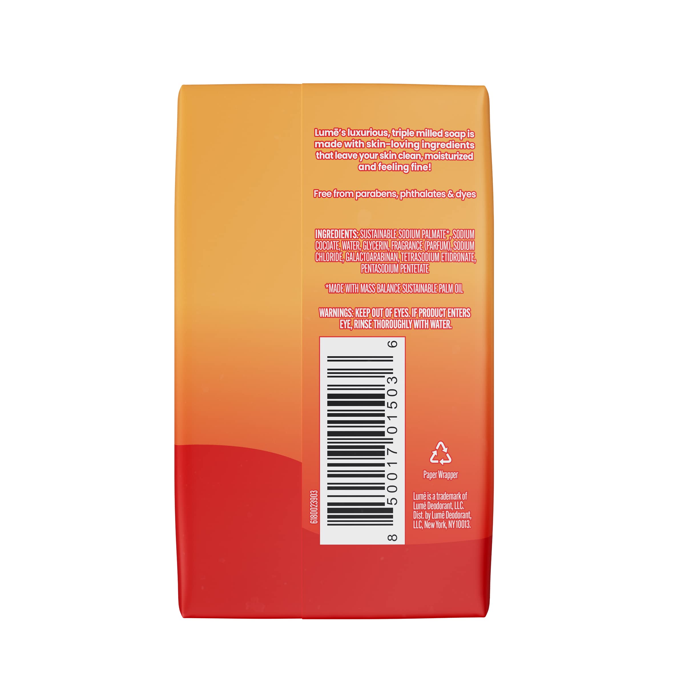 Lume ingredients emphasis on sulfate-free formula for sensitive skin comfort