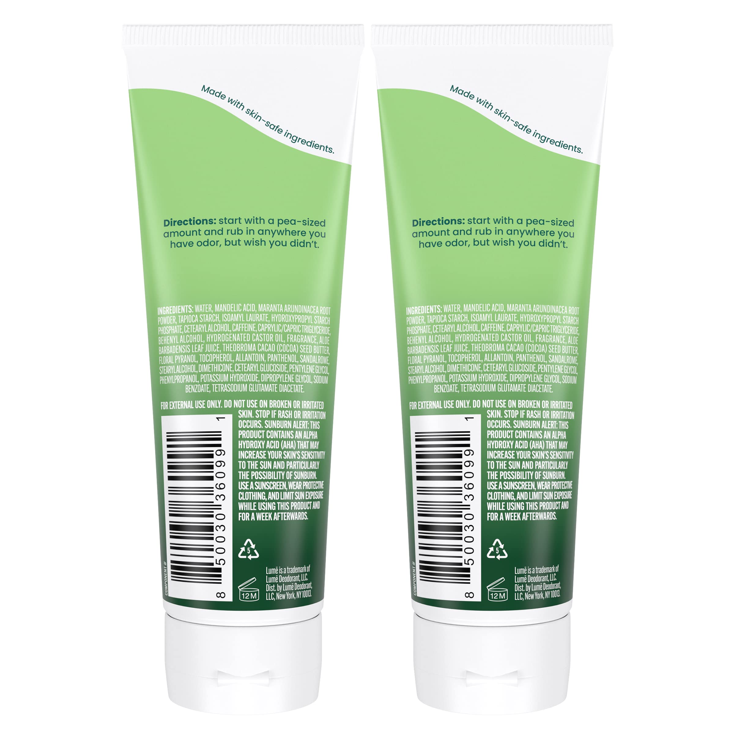 Lume invisible-cream texture closeup illustrating smooth rub-in formula