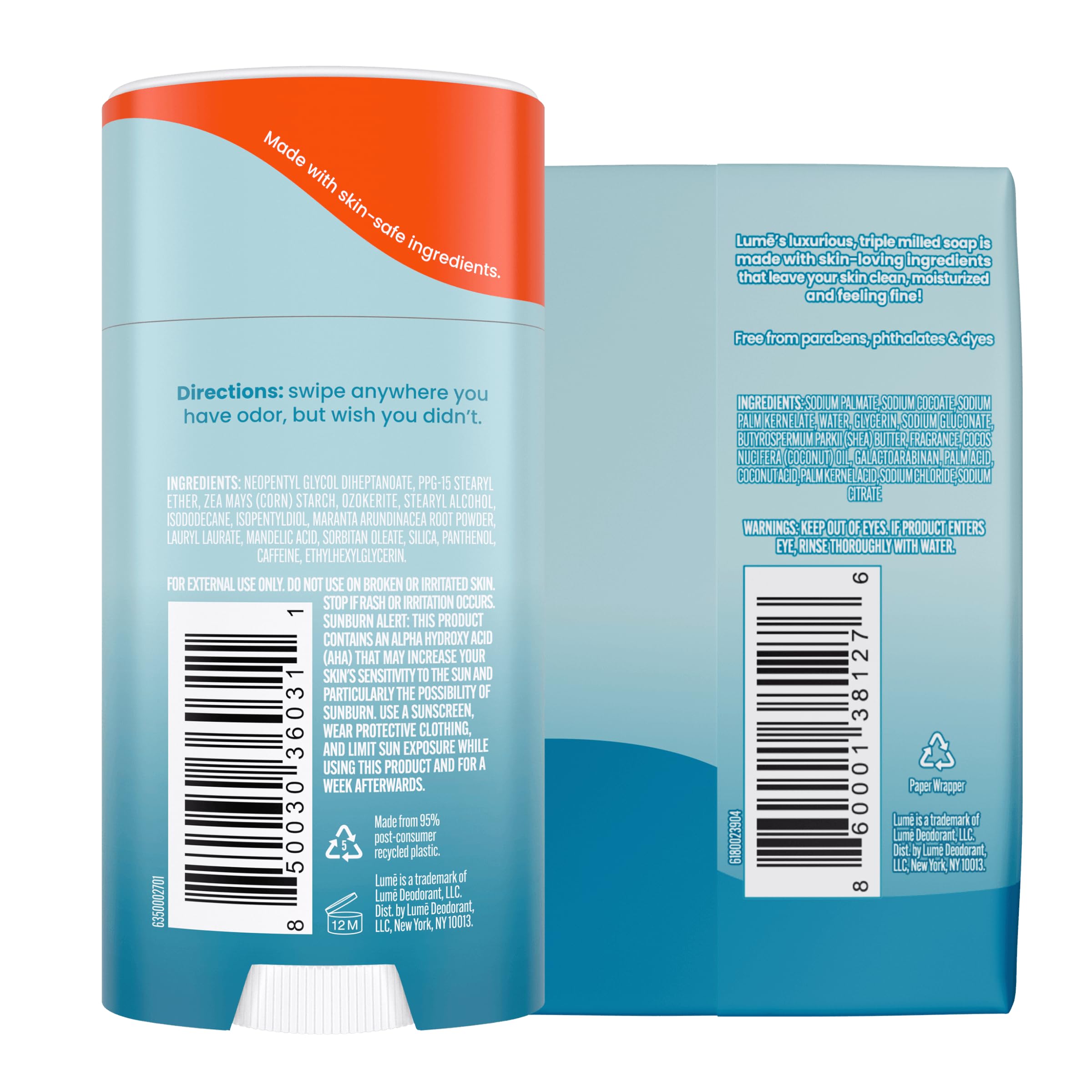 Lume multi-area odor-control shot demonstrates use on different body zones.