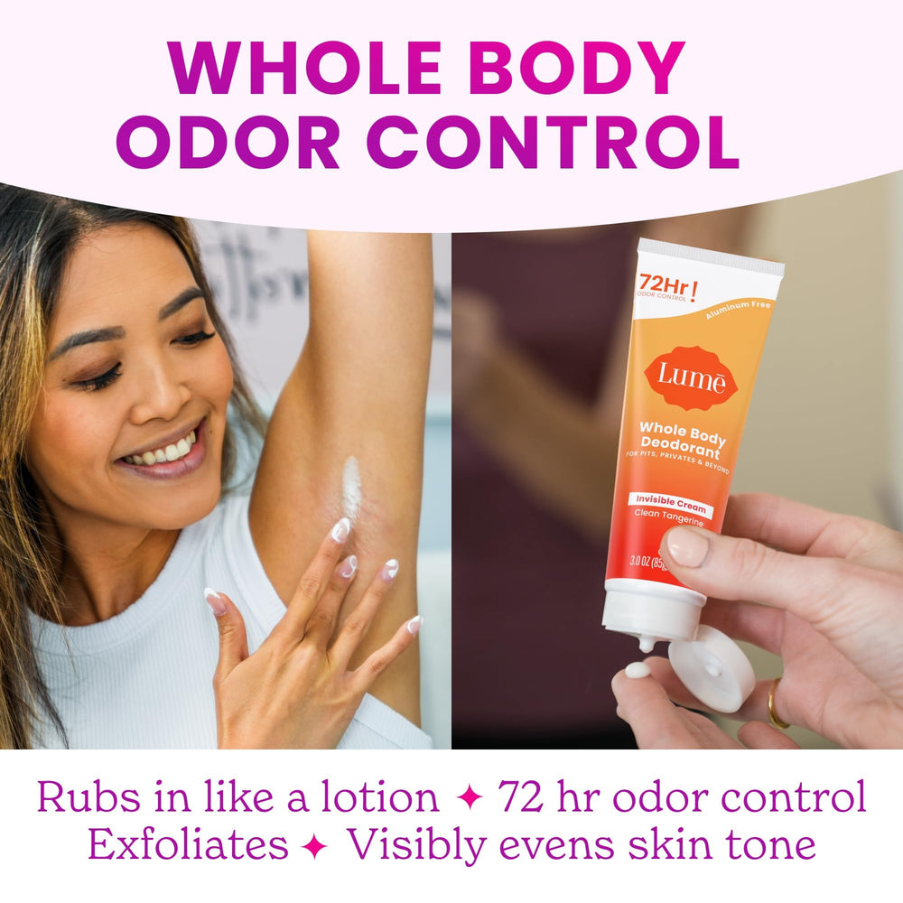 Lume odor coverage across multiple areas including pits and folds