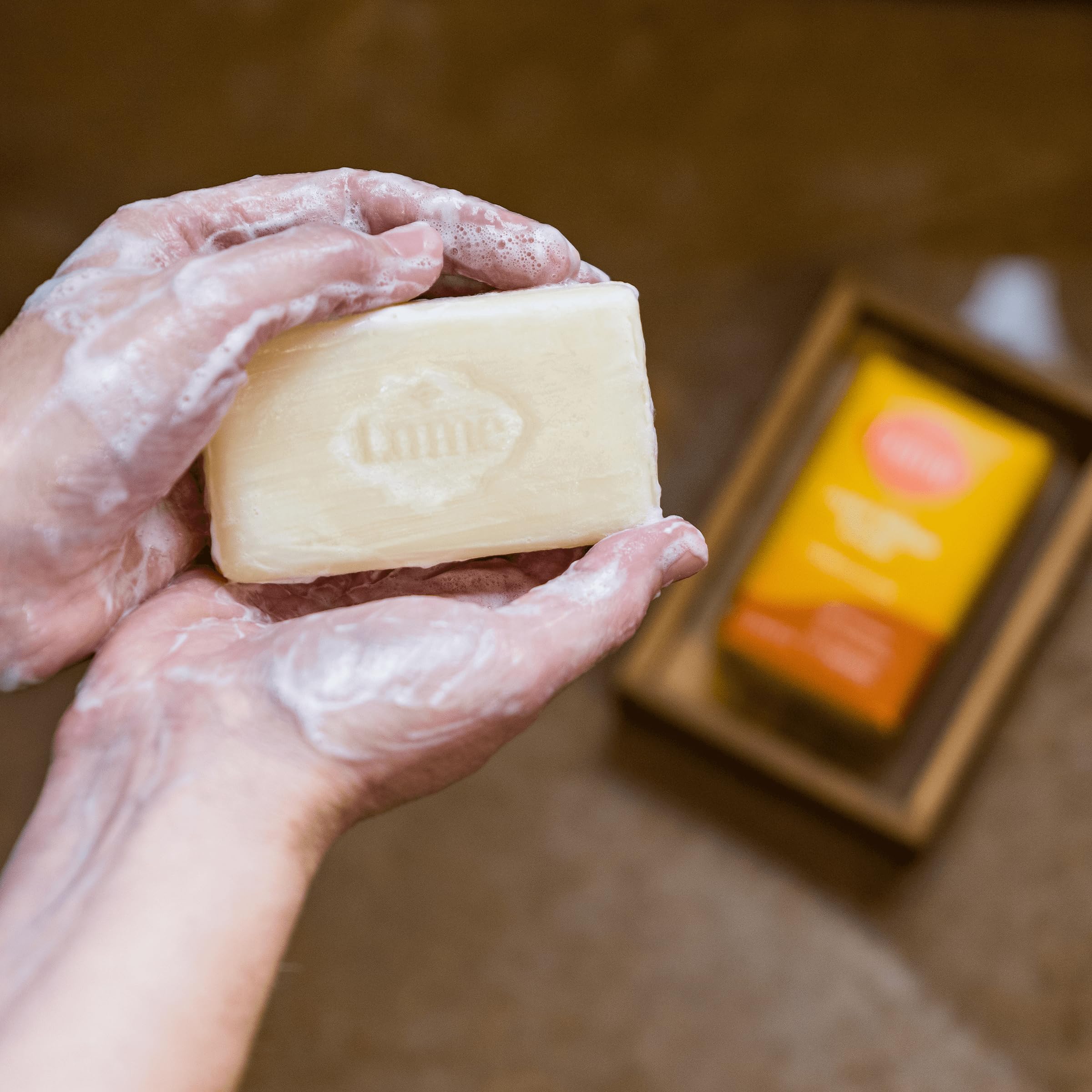 Lume packaging label highlights aluminum-free formulas and toasted coconut scent
