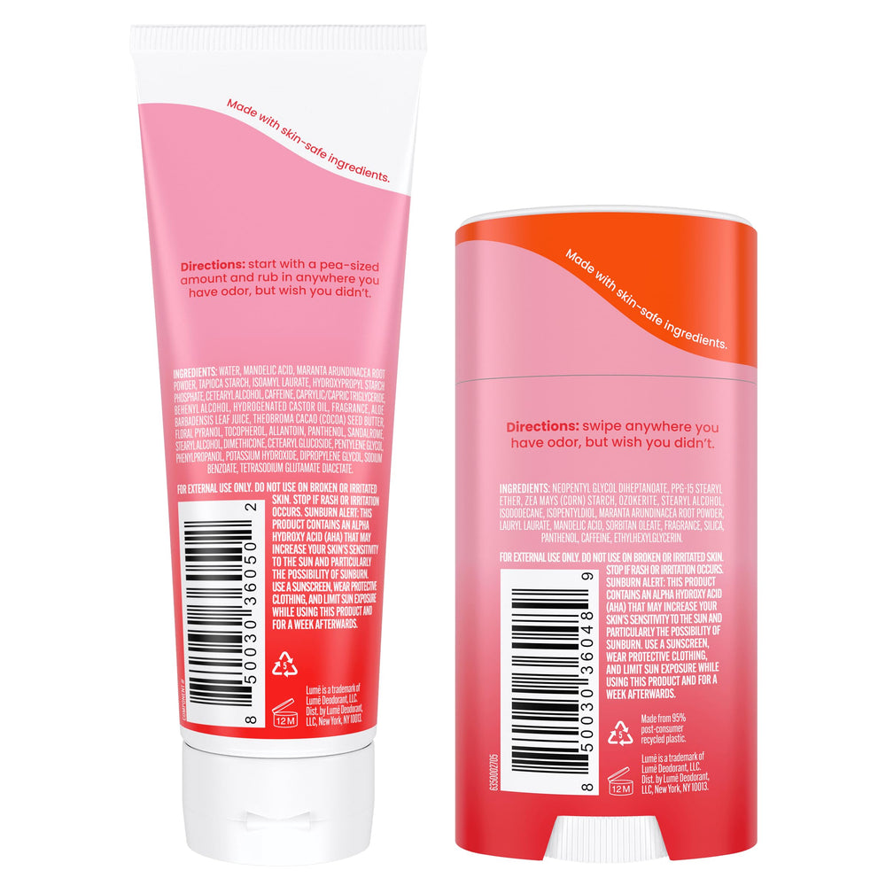 Lume Peony Rose cream application close-up showing smooth absorption