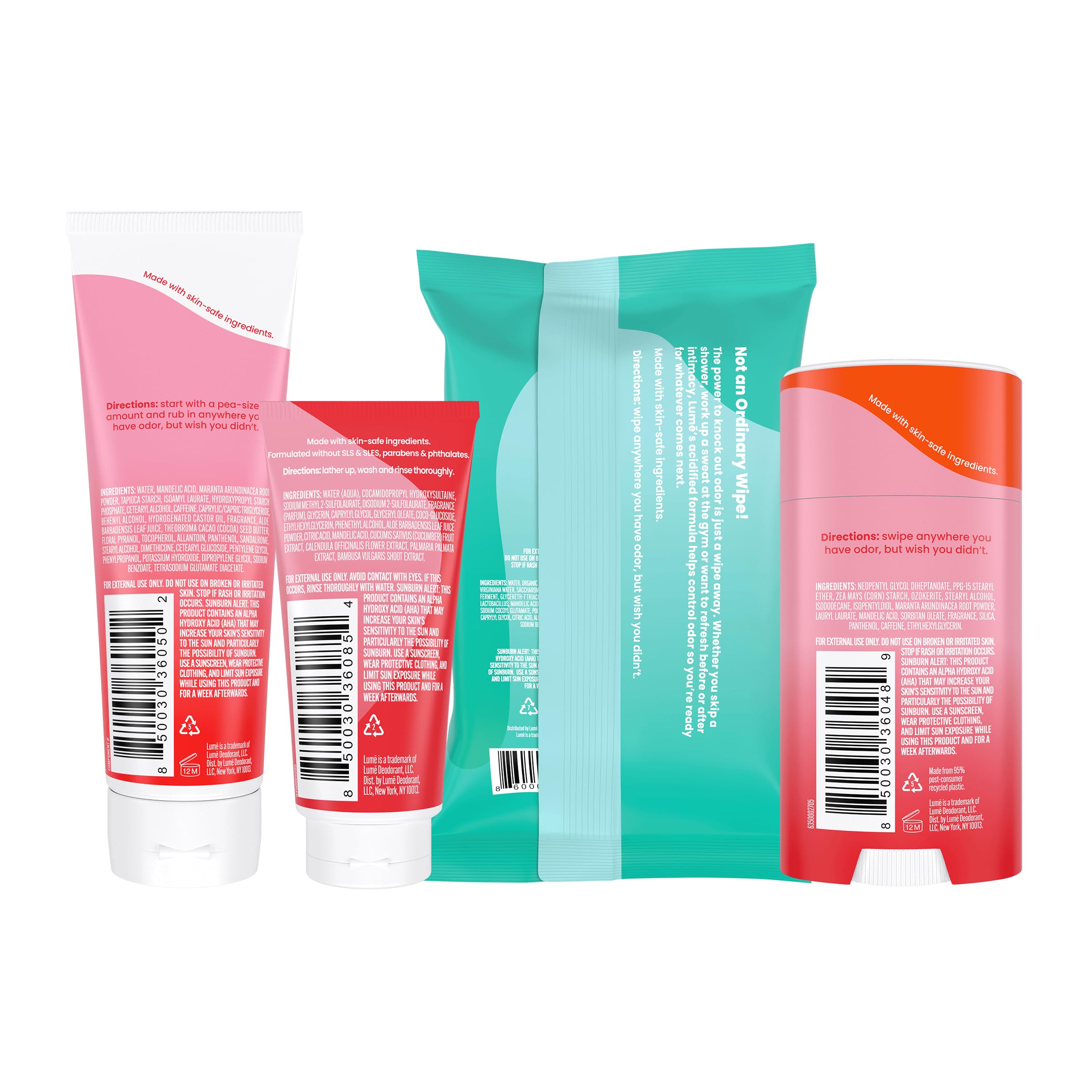 Lume Peony Rose invisible cream tube delivers discreet, long-lasting protection.