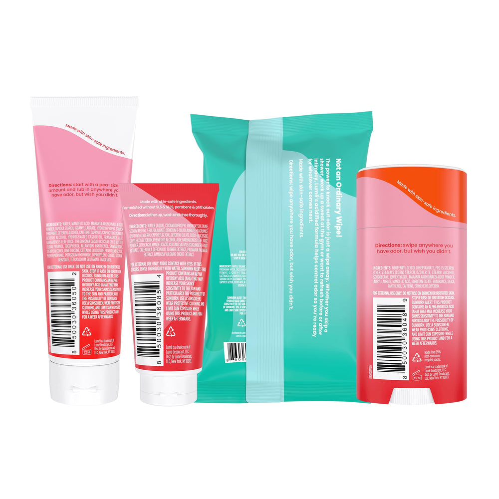 Lume Peony Rose invisible cream tube delivers discreet, long-lasting protection.