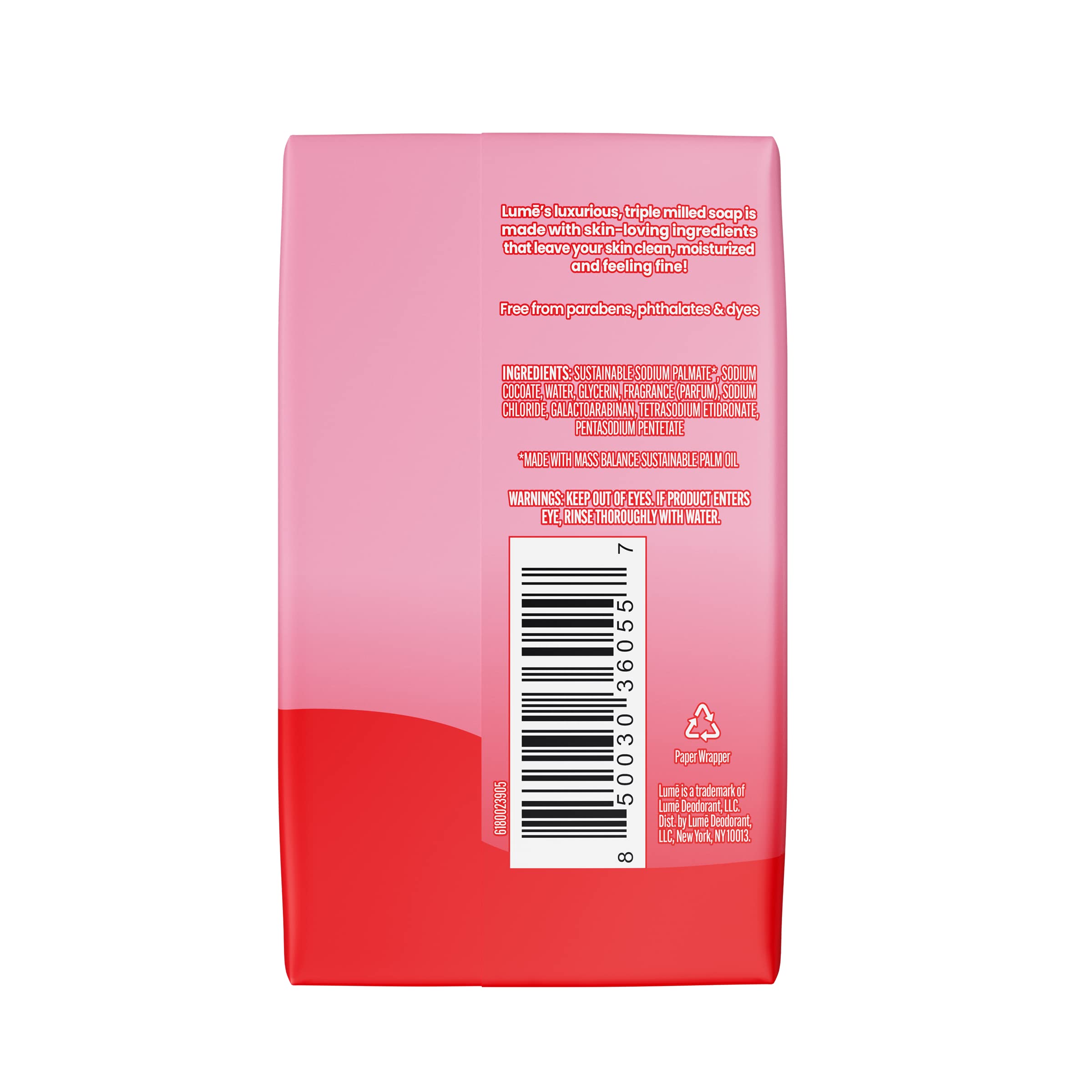 Lume Peony Rose scented bar with delicate blossom aroma preview.