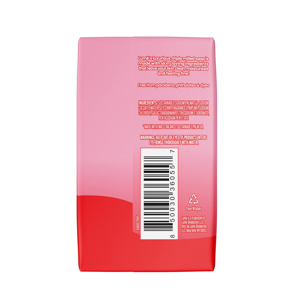 Lume Peony Rose scented bar with delicate blossom aroma preview.