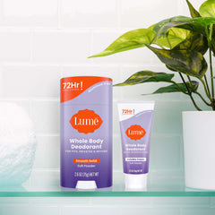 Lume preodorant application image highlighting targeted prevention for sensitive areas