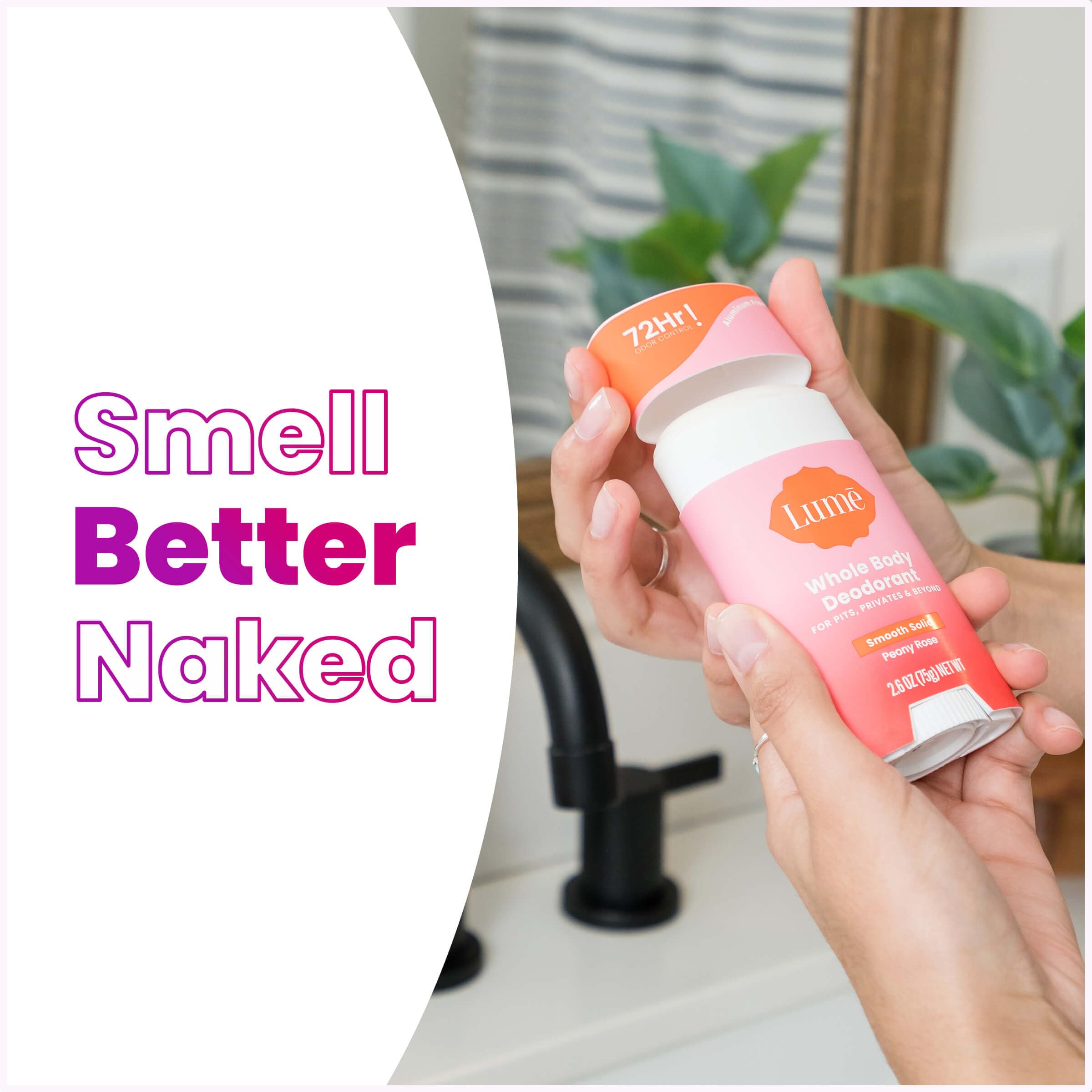 Lume sensitive skin friendly certification shown on product