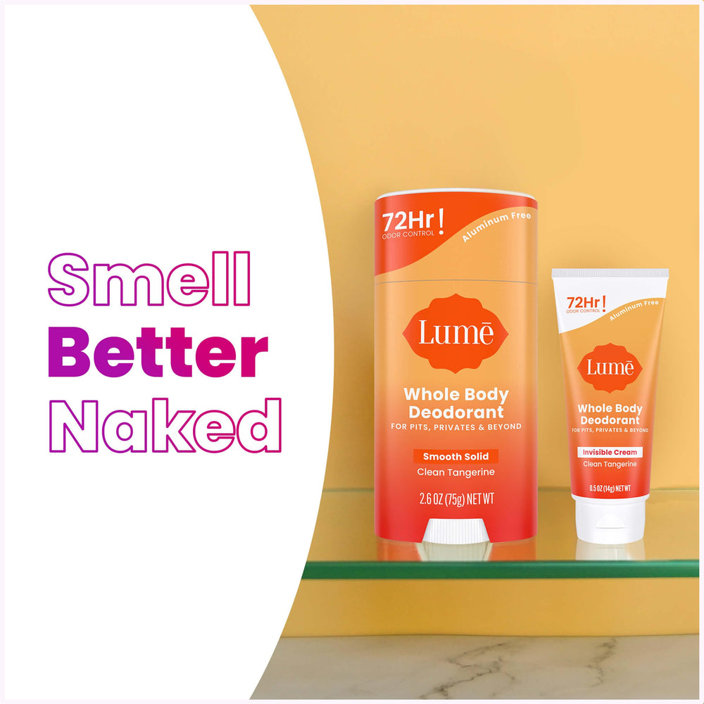 Lume skin-tone evening exfoliation claim highlights gentle brightening effect